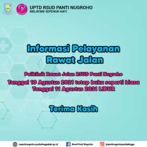 Read more about the article Informasi Pelayanan Rawat Jalan 10 Agustus 2021